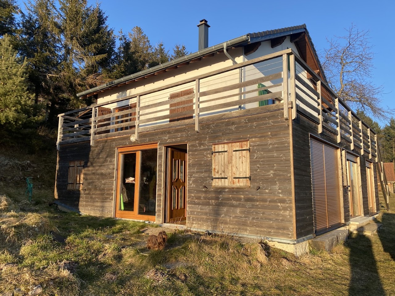 Extension en ossature bois construite par Sébastien Wary, artisan à Fréland Alsace